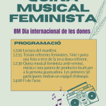 8M 2025 Arenys de Munt Cartell Quina musical feminista